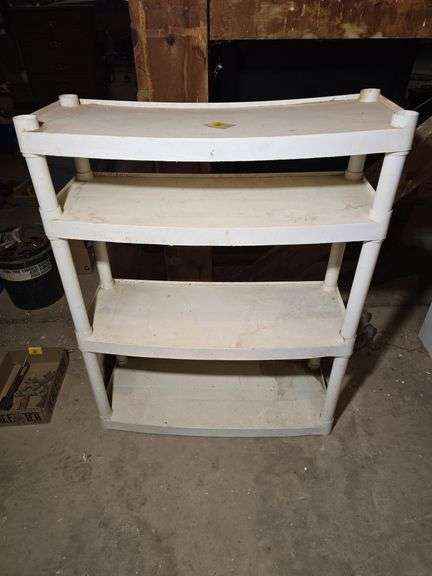 PLASTIC SHELVING UNIT.