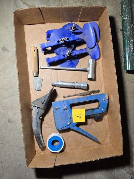 STAPLER, SPOUT, OTHER TOOLS.