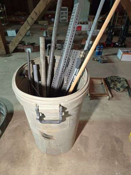 TRASH CAN AND ASST. GOODS.