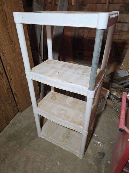 PLASTIC SHELVING UNIT.