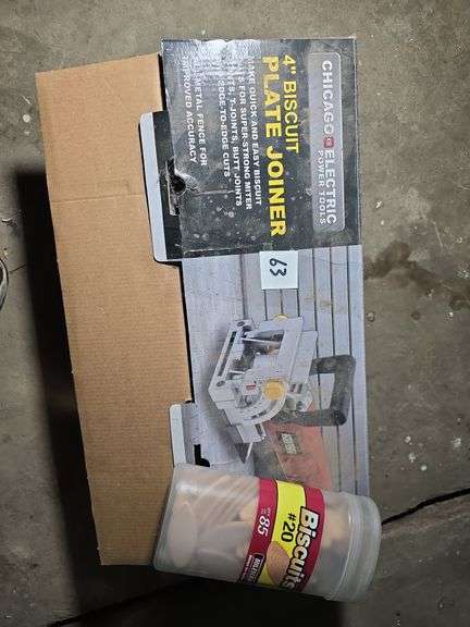 4" BISCUIT PLATE JOINER, AND BISCUITS.