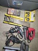 ELECTRIC DRILLS, SANDERS, MITER BOX.