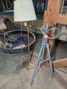 LAMP AND TRIPOD.