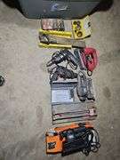 ELECTRIC DRILLS, SANDERS, MITER BOX.