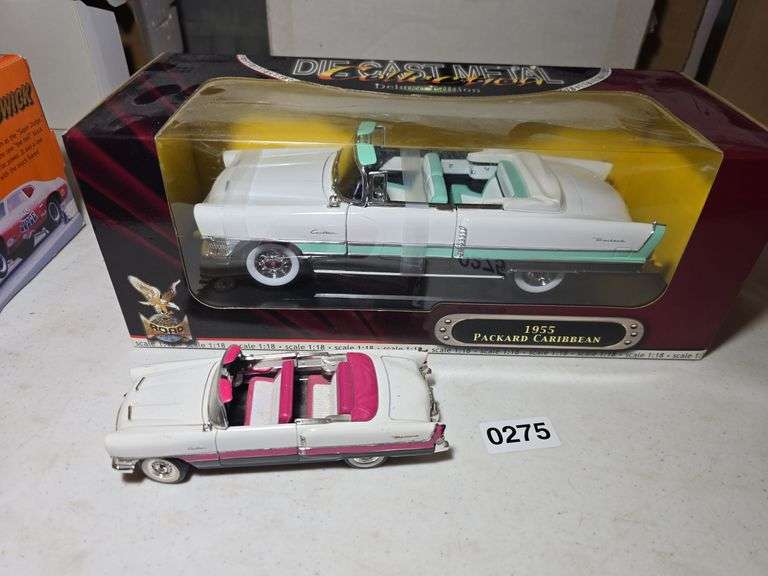 2- 1955 PACKARD CARRIBEAN MODEL CARS.