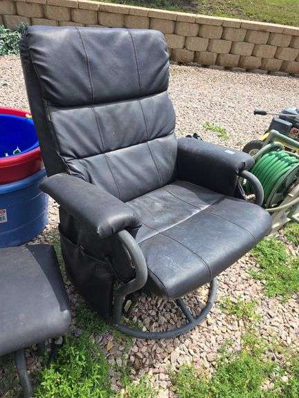 CHAIR AND FOOT STOOL.