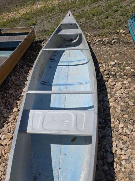 ALUMINUM CANOE. ***NO TITLE***