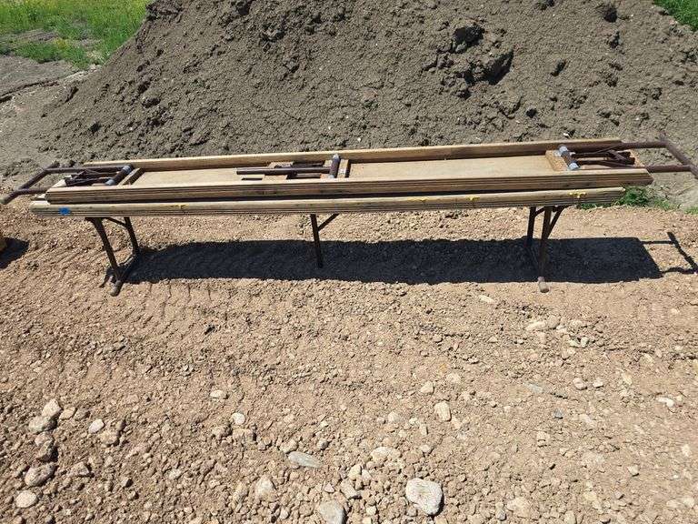FOLD UP WOOD BENCHES.