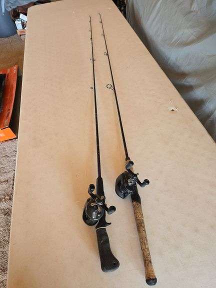 2- BAITCASTER FISHING POLES.