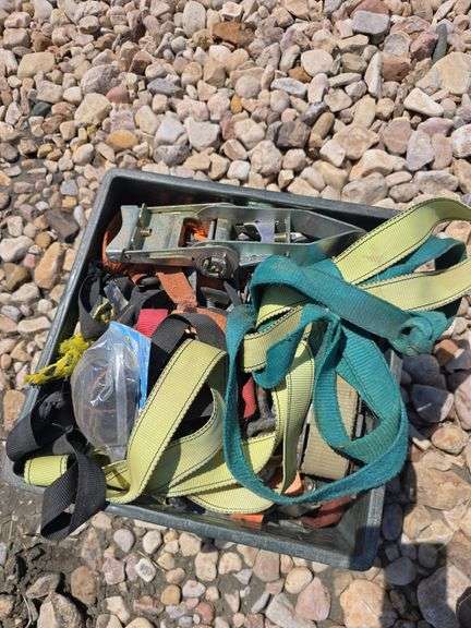 CRATE OF STRAPS.