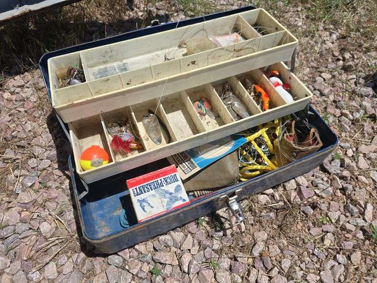 TACKLE BOX WITH TACKLE.