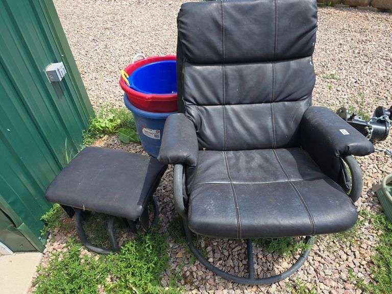 CHAIR AND FOOT STOOL.
