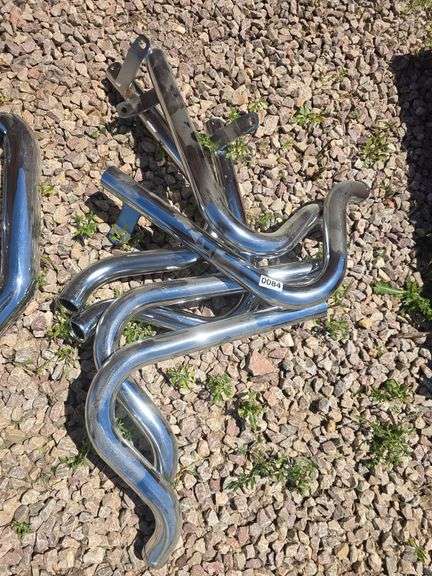 CHROME MOTORCYCLE EXHAUST PARTS.
