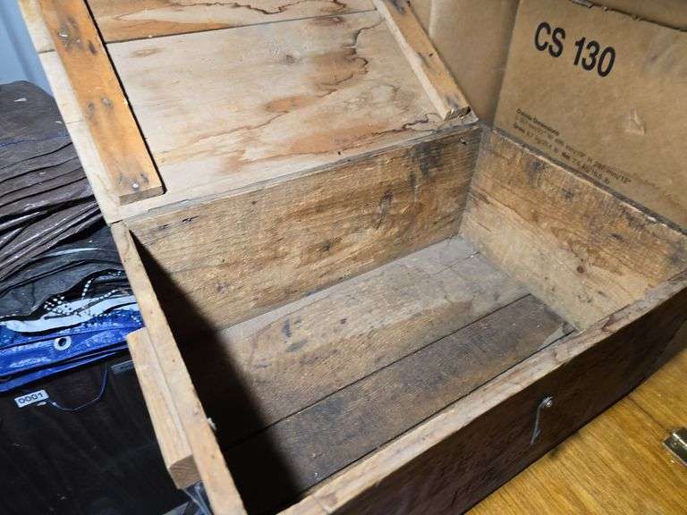 WOODEN HIGH EXPLOSIVES CRATE.