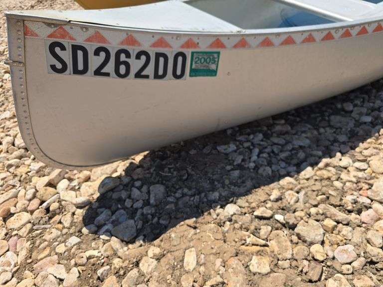ALUMINUM CANOE. ***NO TITLE***