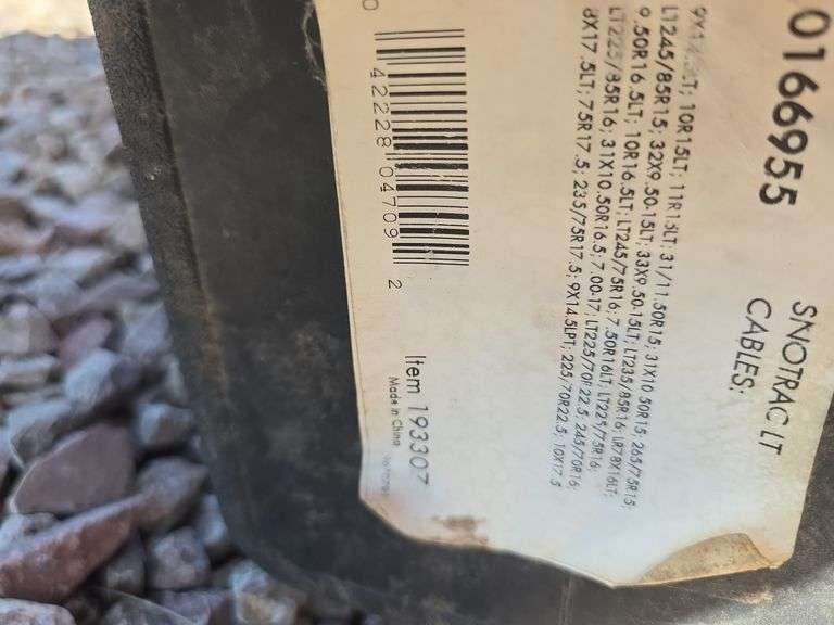 TRUCK CHAINS, SIZES IN PICTURES.