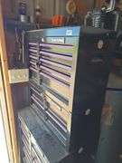 CRAFTSMAN TOOL BOX. BASE IS 26.75" WIDE 18" DEEP. TOTAL IS 60" TALL.