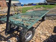 ROLLING YARD CART, BAD TIRES.