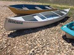 ALUMINUM CANOE. ***NO TITLE***