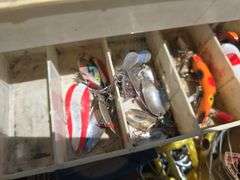 TACKLE BOX WITH TACKLE.