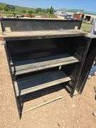 METAL SHELVING.