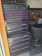 CRAFTSMAN TOOL BOX. BASE IS 26.75" WIDE 18" DEEP. TOTAL IS 60" TALL.