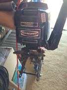 MERCURY 9.8HP CLAMP ON TILLER ENGINE. OWNER STATES THAT IT SHOULD RUN, MIGHT NEED IMPELLER.