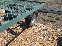 ROLLING YARD CART, BAD TIRES.