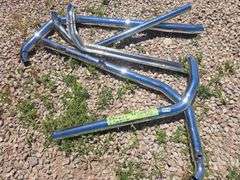 CHROME MOTORCYCLE EXHAUST PARTS.