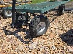 ROLLING YARD CART, BAD TIRES.