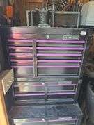CRAFTSMAN TOOL BOX. BASE IS 26.75" WIDE 18" DEEP. TOTAL IS 60" TALL.