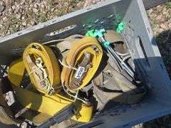 30AMP RV CORD AND ENCLOSED TRAILER STRAPS.