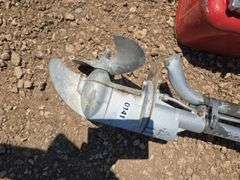 BOAT ENGINE AND GAS TANK, UNKNOWN CONDITION.