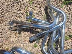 CHROME MOTORCYCLE EXHAUST PARTS.
