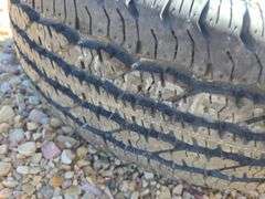 GOOD 245/75R16 TIRE ON WHEEL. OTHER 235/80R17 NO WHEEL, DECENT TREAD.