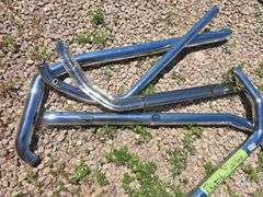 CHROME MOTORCYCLE EXHAUST PARTS.