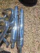 CHROME MOTORCYCLE EXHAUST PARTS.