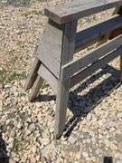 2- WOODEN SAW HORSES.