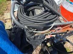 ALKOTA 120AX4 ELECTRIC PRESSURE WASHER WITH DIESEL BURNER AND HOSE REEL. OWNER STATES IT WORKS.