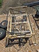 ROLLING YARD CART, BAD TIRES.