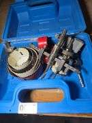 HOLE SAW KIT AND BOTTLE JACK.
