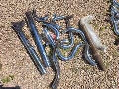 CHROME MOTORCYCLE EXHAUST PARTS.