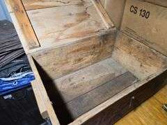 WOODEN HIGH EXPLOSIVES CRATE.