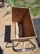 HAND CART WITH WOODEN BOX.