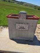 HOSKINS AUTO WATERER WITH HEATER. WITH SLAB OF CONCRETE.