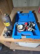 HOLE SAW KIT AND BOTTLE JACK.