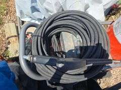 ALKOTA 120AX4 ELECTRIC PRESSURE WASHER WITH DIESEL BURNER AND HOSE REEL. OWNER STATES IT WORKS.