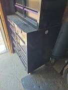CRAFTSMAN TOOL BOX. BASE IS 26.75" WIDE 18" DEEP. TOTAL IS 60" TALL.