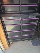 CRAFTSMAN TOOL BOX. BASE IS 26.75" WIDE 18" DEEP. TOTAL IS 60" TALL.