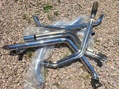 CHROME MOTORCYCLE EXHAUST PARTS.